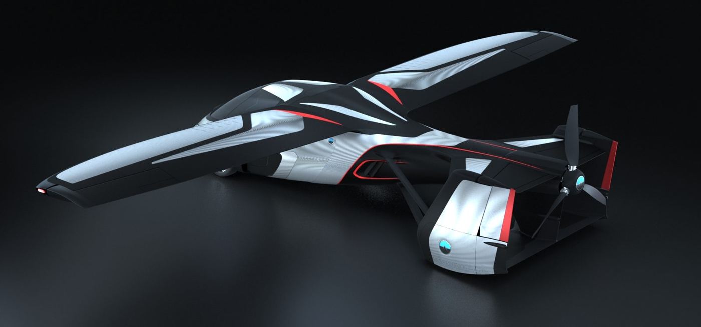 AeroMobil flying car with moiré livery by Ašot Haas