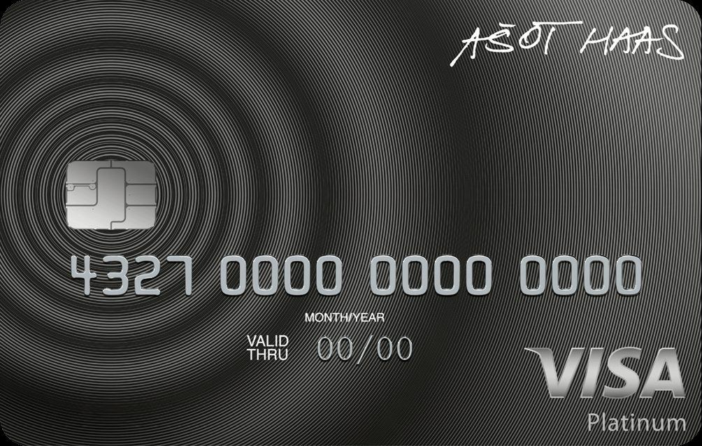 Platinum VISA card for Tatra banka with a design by Ašot Haas