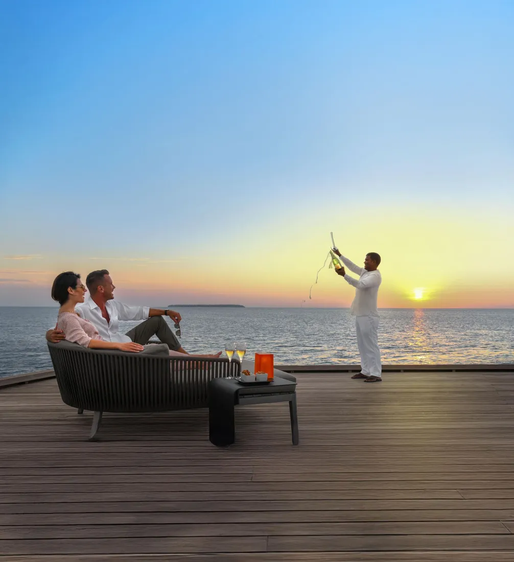 The St. Regis Maldives campaign at sunset