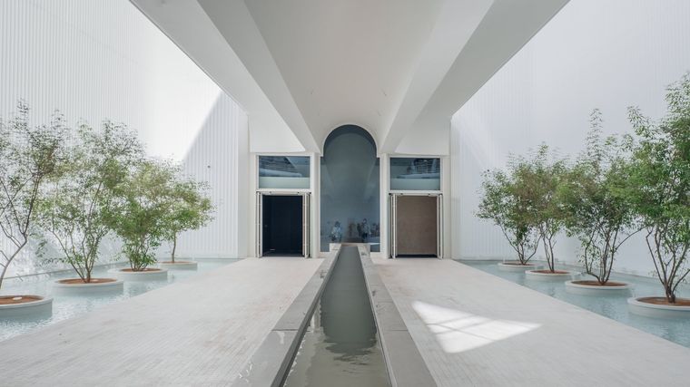 White courtyard