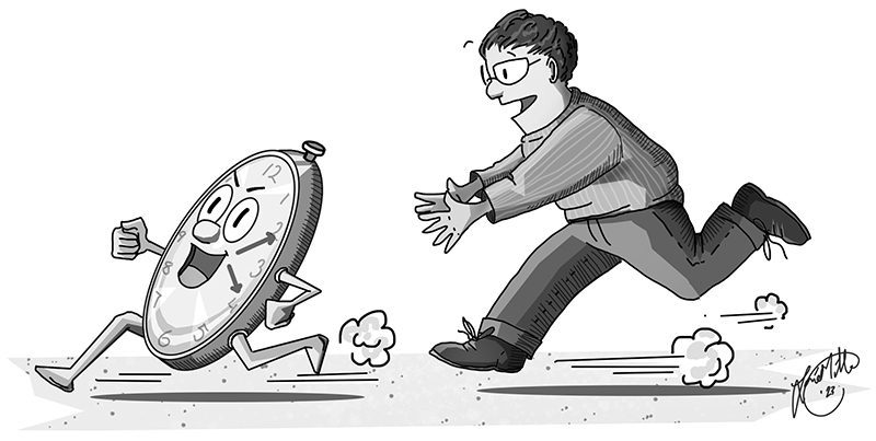 Wasting time illustration