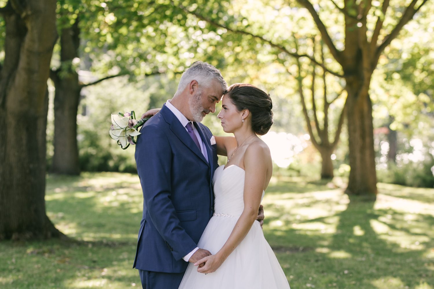 Couple under a shade tree